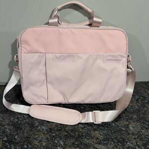 Pink Light Flight Carry on Luggage bag Laptop Case travel RFID